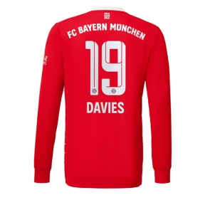Bayern Munich Alphonso Davies #19 Hemmatröja 2022-23 Långärmad